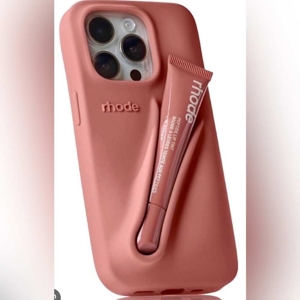 RHODE Pink Silicone Phone Case with Built-in Grip